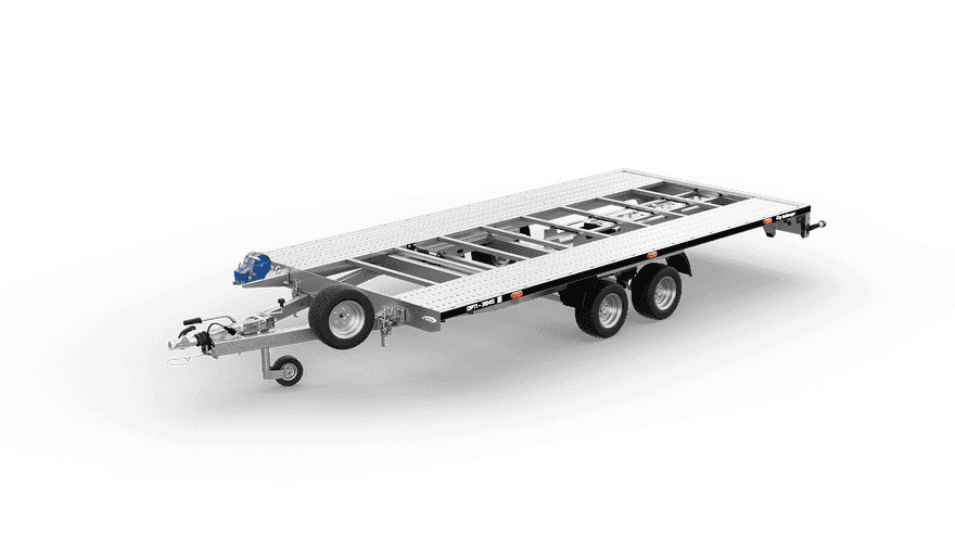 OPTI 3045 - laweta uchylna dwuosiowa DMC 3000kg skrzynia 4500x2160